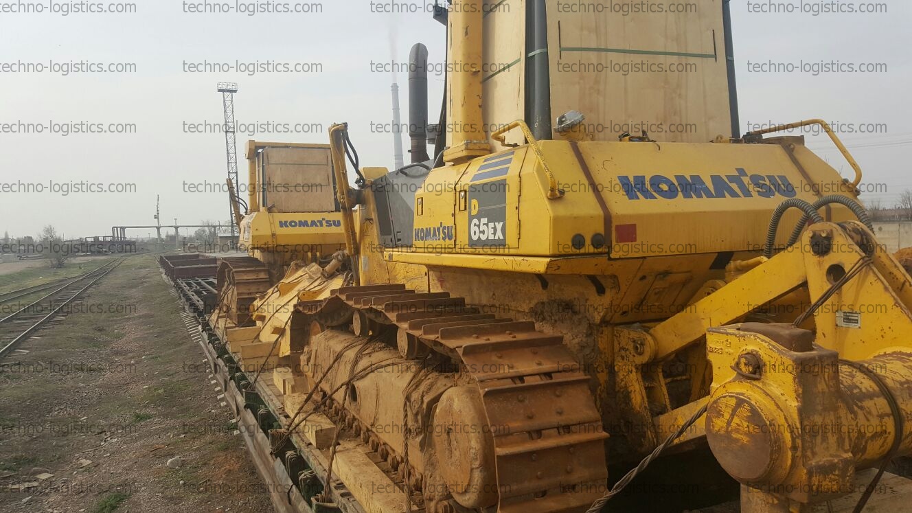 Доставка Бульдозеров Komat’su 65Ex со станции Аламедин на Рогунскую ГЭС (Душанбе)