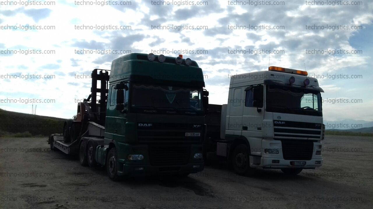 Доставка Бульдозеров Komat’su 65Ex со станции Аламедин на Рогунскую ГЭС (Душанбе)