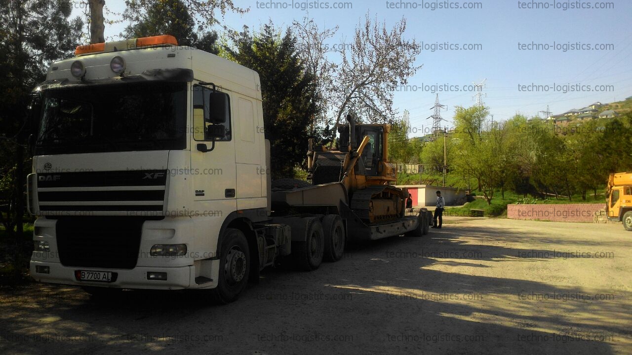 Доставка Бульдозеров Komat’su 65Ex со станции Аламедин на Рогунскую ГЭС (Душанбе)