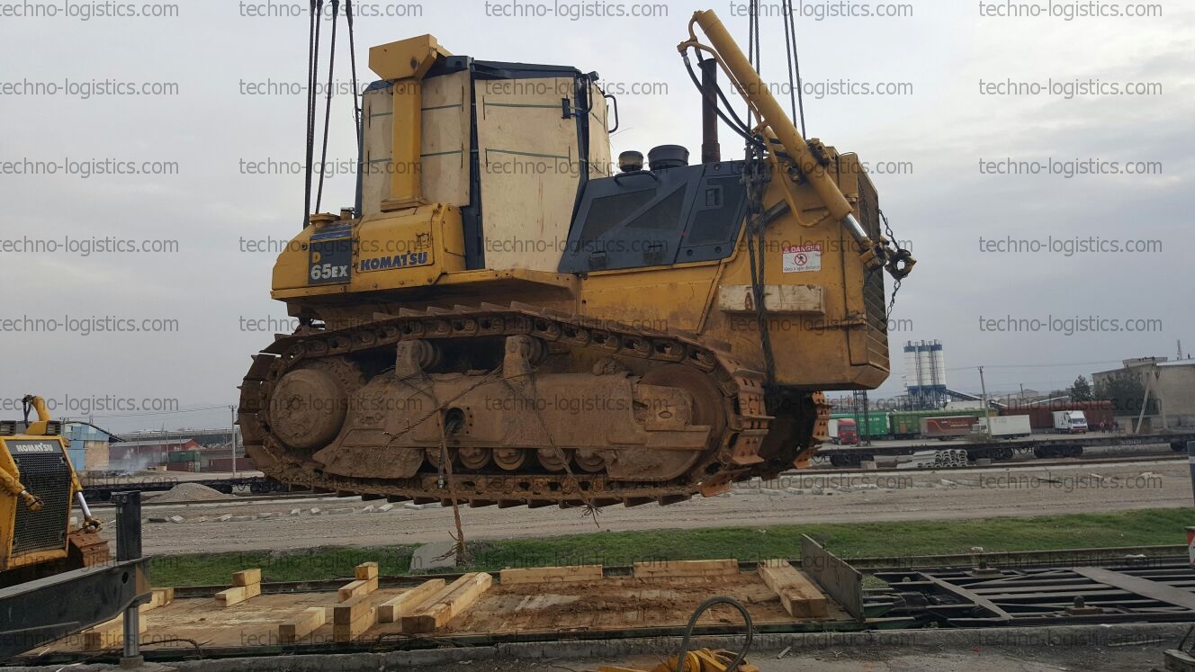 Доставка Бульдозеров Komat’su 65Ex со станции Аламедин на Рогунскую ГЭС (Душанбе)